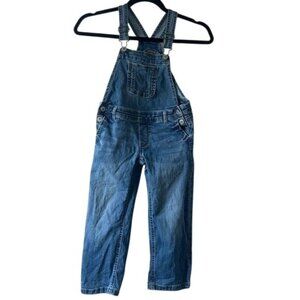 Kids Adjustable Denim Overalls With Pockets For Play & Casual Wear